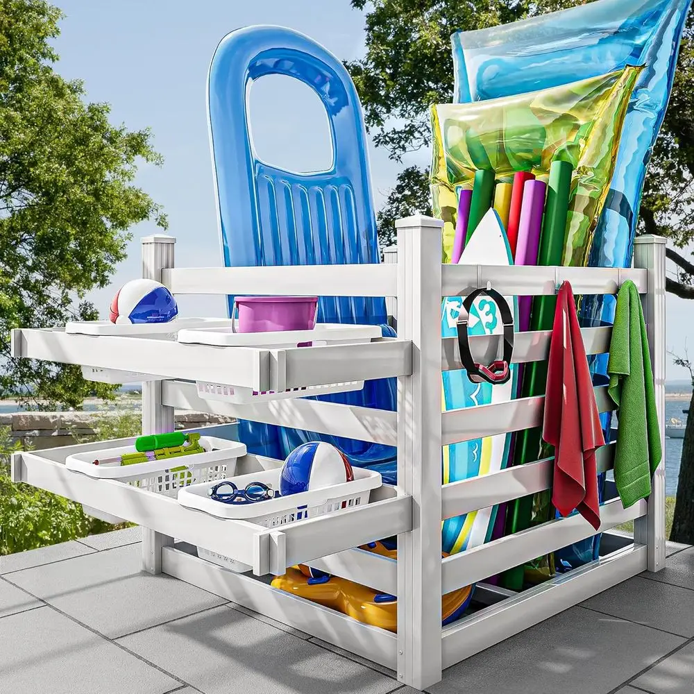 Beach Towel Large - Bac de rangement pour piscine avec