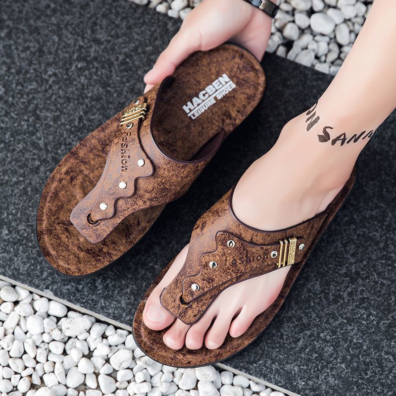 Nouvelles tongs pour hommes 20 - Flip Flop Leather Men avis et prix